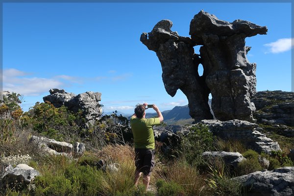 Photographer shoots Camel Rock, Table Mountain