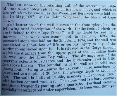 Text From contemporary newspaper article about creation of Woodhead Dam