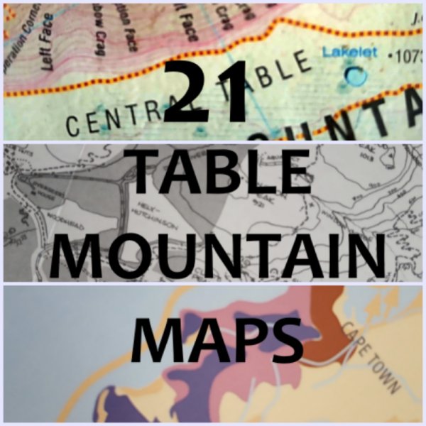 21 maps illustrating Table Mountain influence on Cape Town