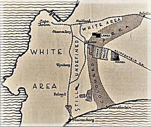 apartheid era map his illustrates the group area proposals