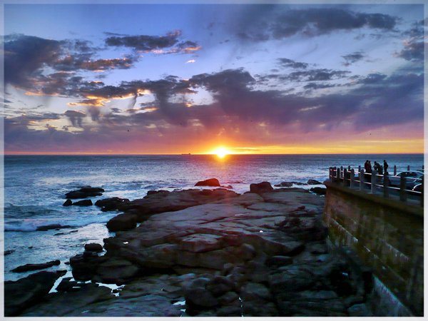 Sunset at cape Town's Saunders Beach