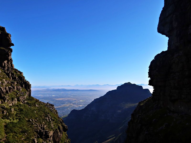 emerging at the top of Table Mountain via Platteklip